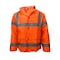 Neese Hi-Vis Jacket, Polyurethane on nylon, Class Class 3 Fluorescent Orange, M 29092-00-1-FOR-M - alternate 1
